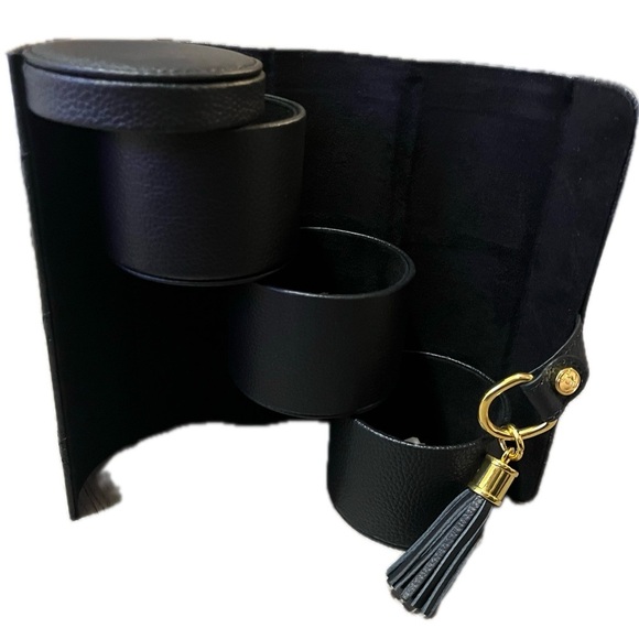 Joy First Class Luxury Leather Hard Sided Jewelry Case- Black Onyx - Picture 5 of 6